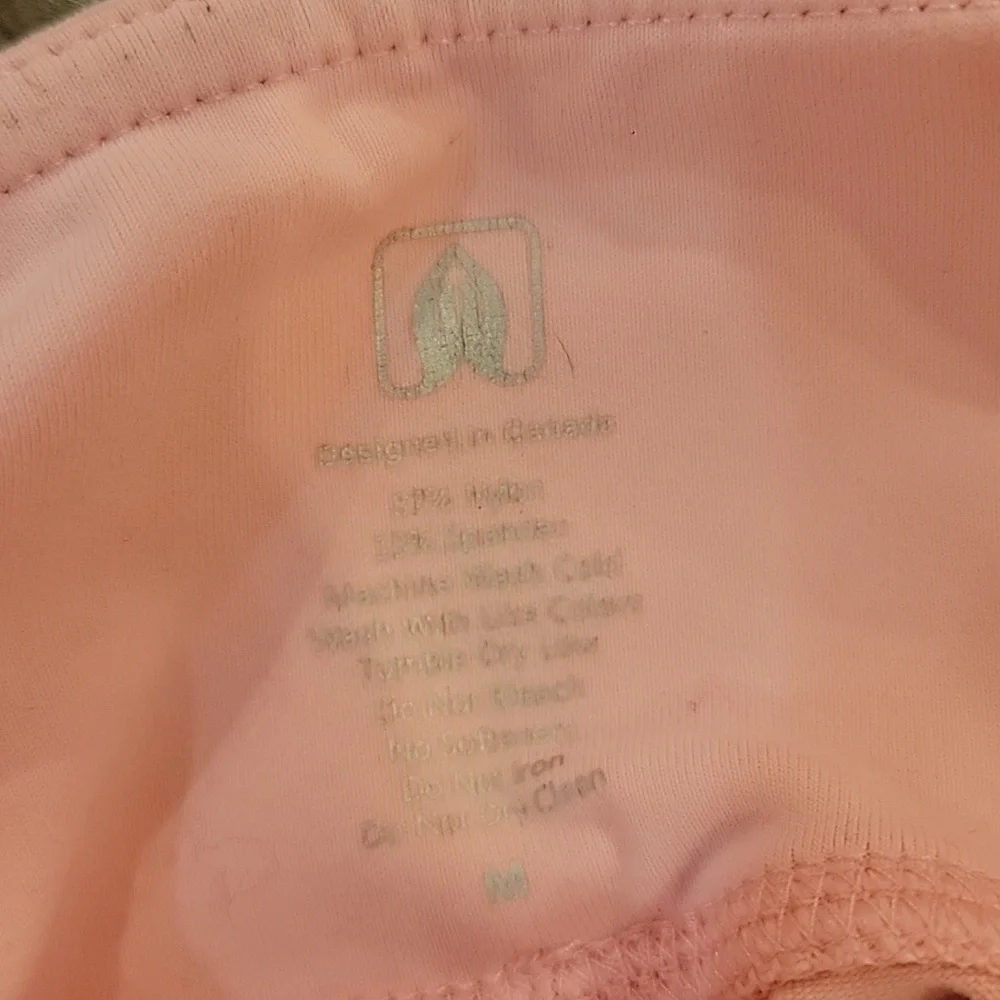 ❄️3/$30 NAMASTETICS Pink and Gray Faux Leg Warmer Athletic Leggings - Picture 6 of 7